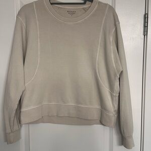 SOLD!!  Athleta Oatmeal Crewneck Lightweight Sweatshirt small